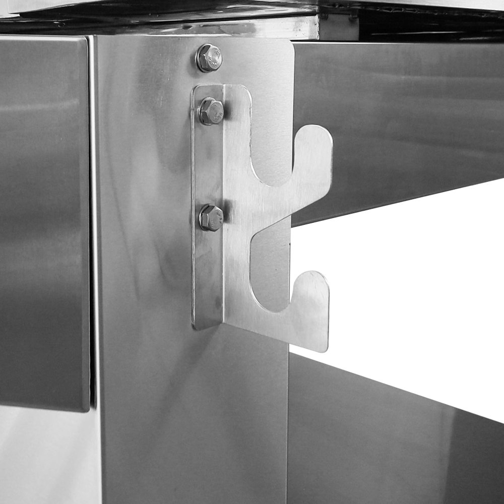 Stainless Steel tool holder. Authentic Wood fired pizza oven with stainless steel stand. Premium Pizza oven