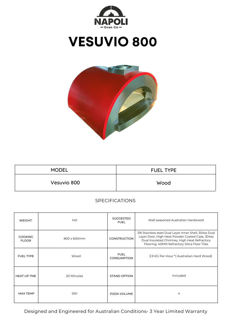 Vesuvio 800 Wood Oven