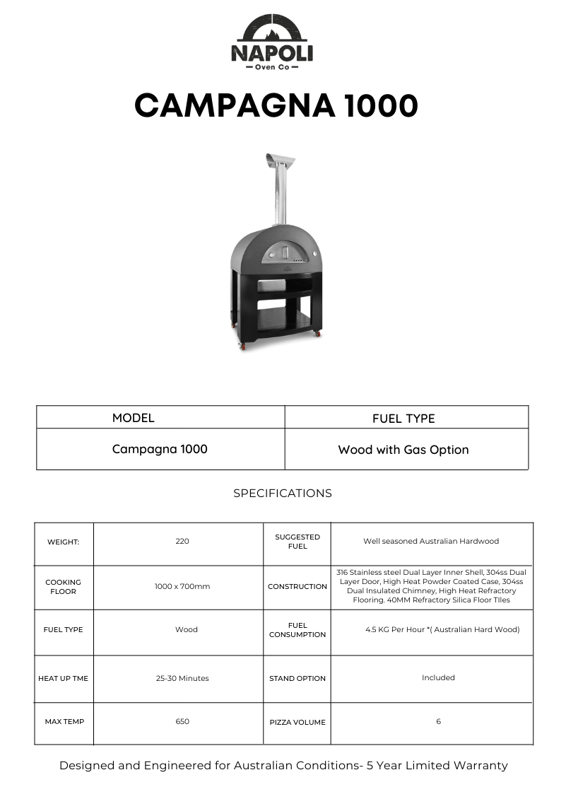 Campagna 1000 Wood Oven