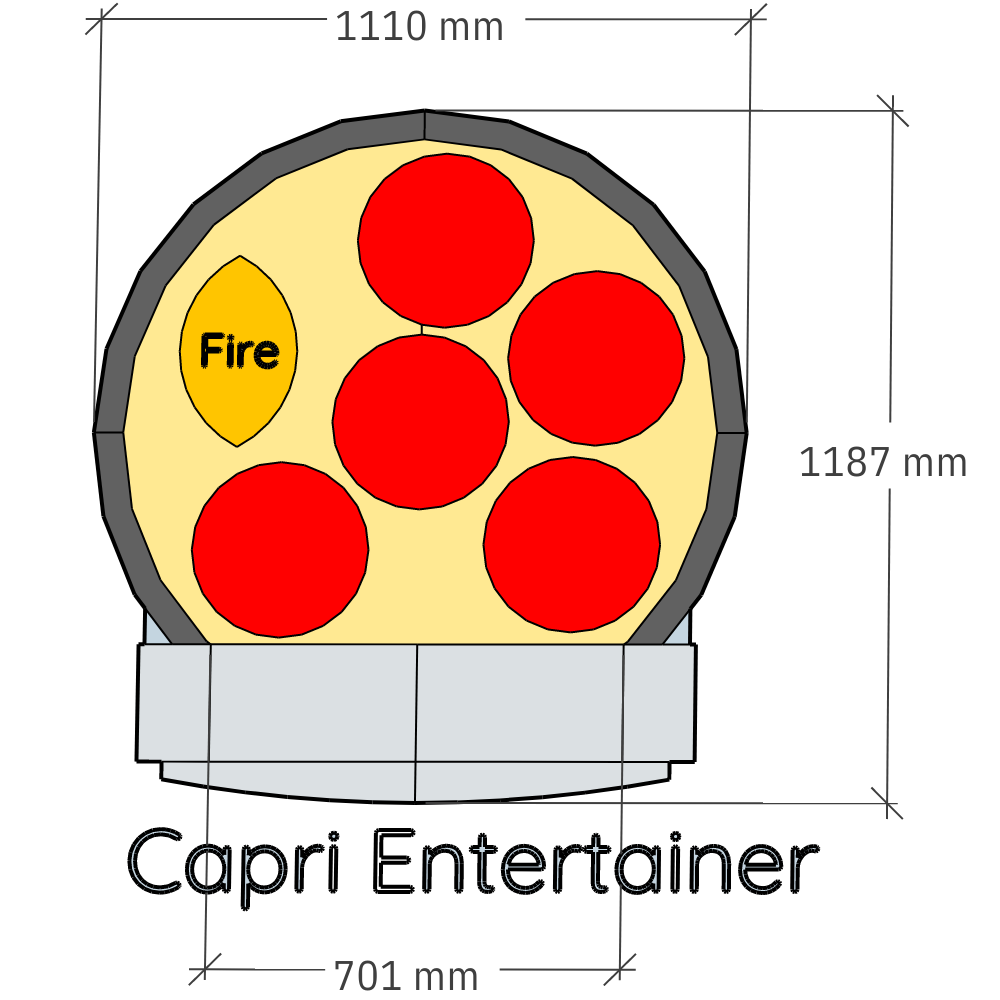 Capri Entertainer 1100 Wood Oven