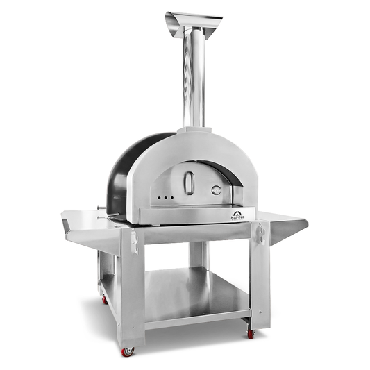 Authentic Wood fired pizza oven with stainless steel stand. Premium Pizza oven